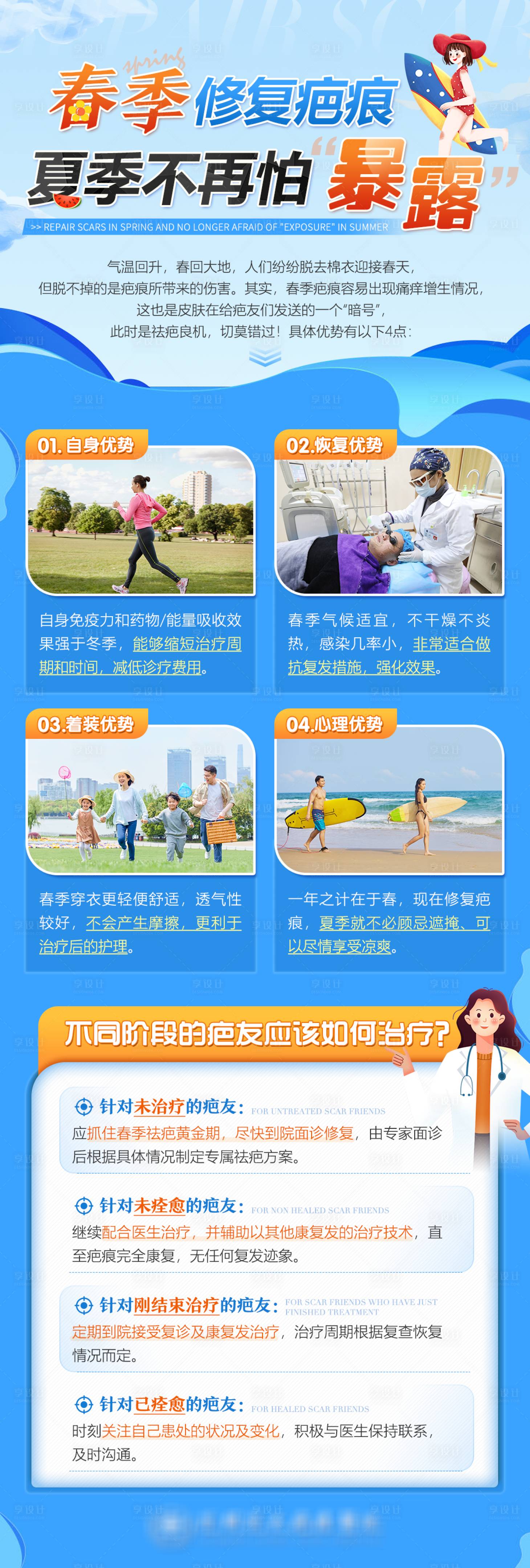 源文件下载【春季疤痕修复海报长图】编号：30450008749901110