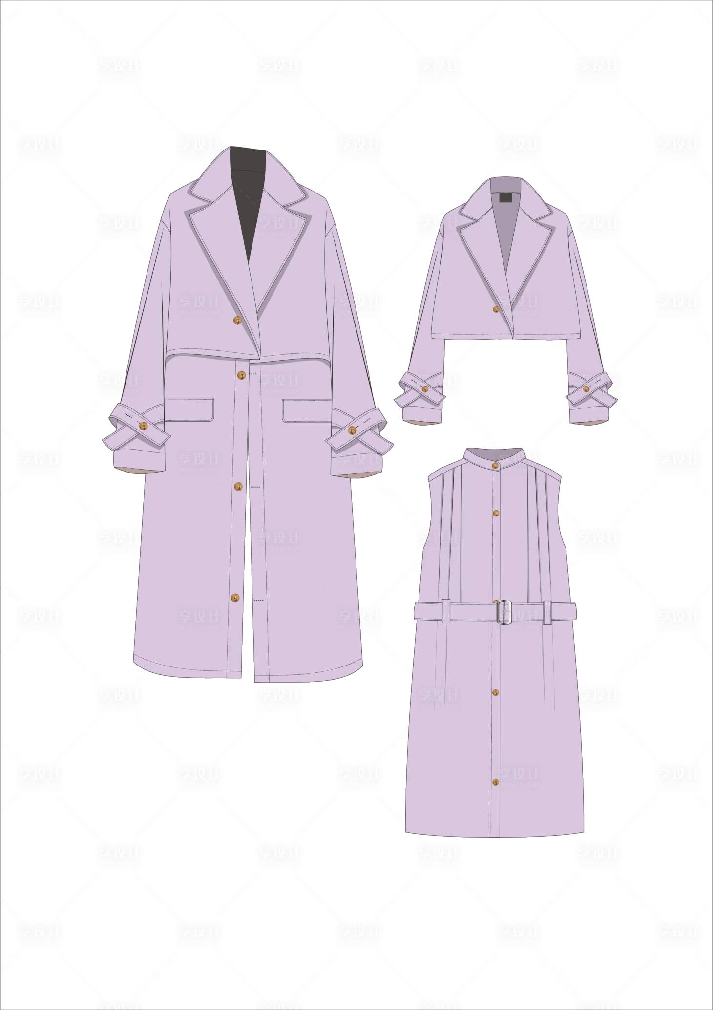 源文件下载【享设计】搜索编号：44810008842701449【服装款式图服装设计】