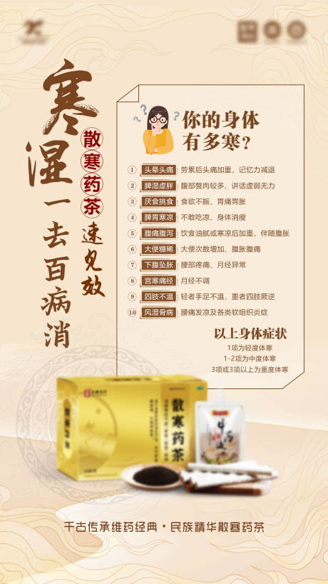 源文件下载【寒湿症状解读海报】编号：32110008749079043
