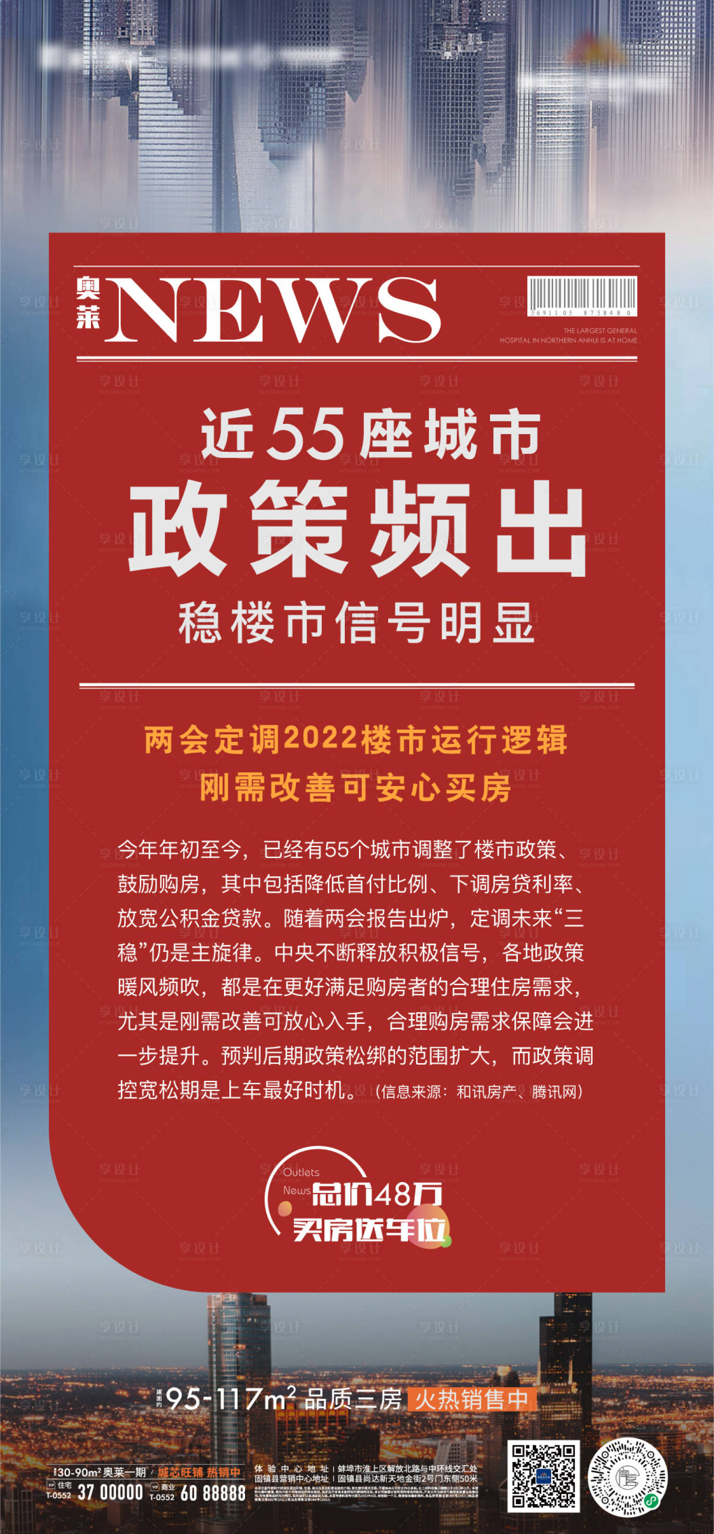 源文件下载【享设计】搜索编号：46120008958812696【地产要闻政策快讯新闻排版微信海报】