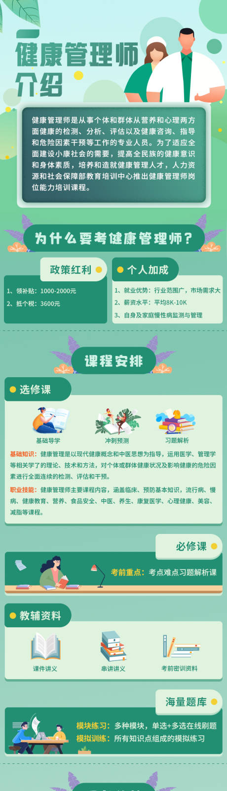 源文件下载【健康管理师介绍课程海报长图】编号：41570009156948898