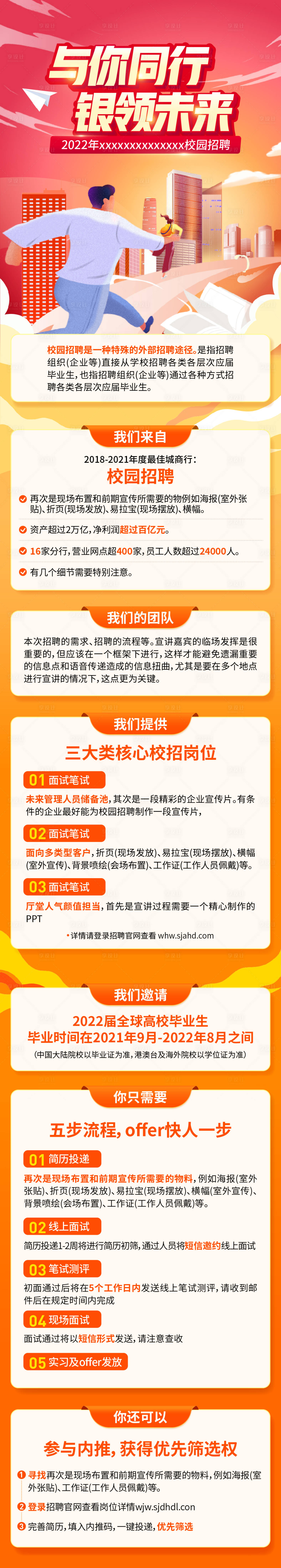 源文件下载【享设计】搜索编号：77610008884426658【招聘扁平化长图海报】