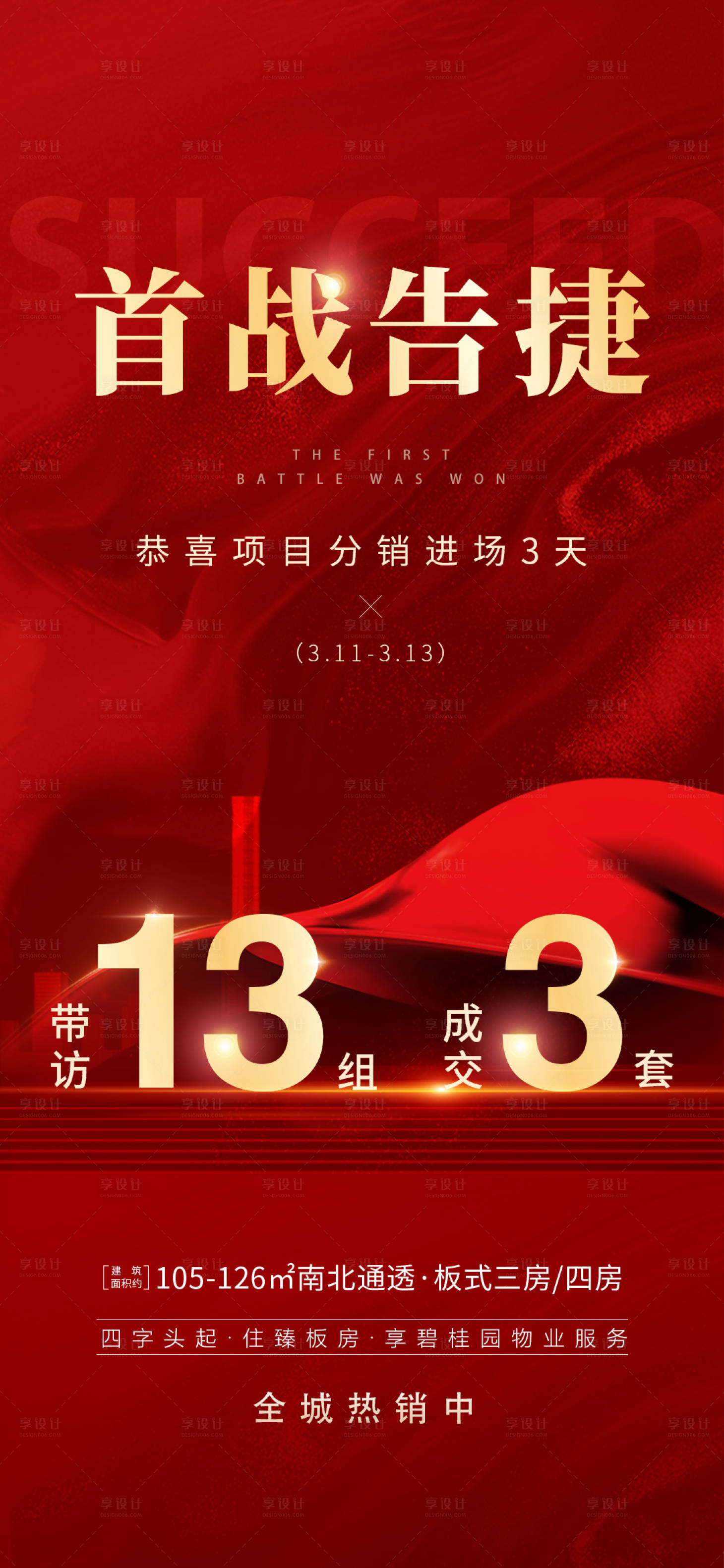 源文件下载【房地产首战告捷喜报战报海报 】编号：71310009214864174