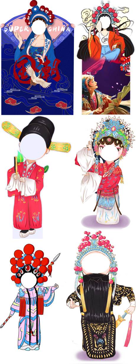 源文件下载【国潮风人形立牌拍照用（高度160cm】编号：20220306143742204