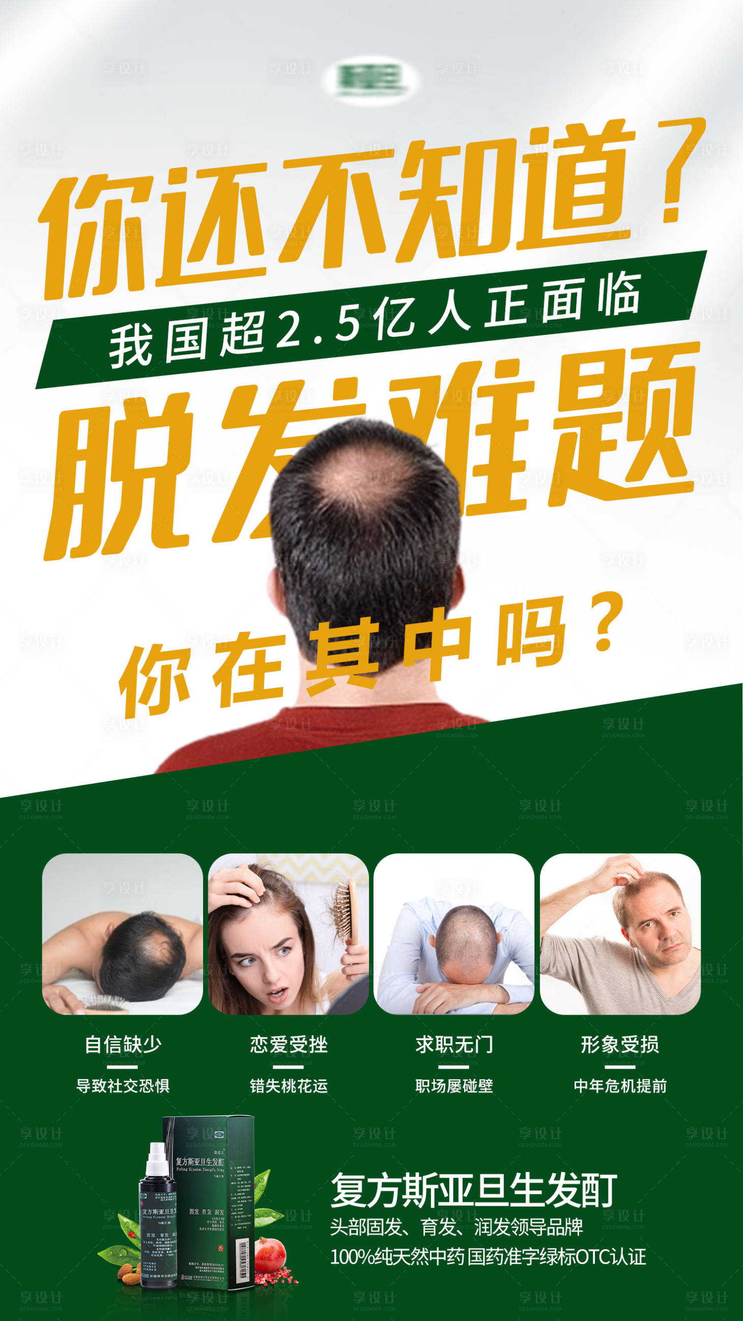 源文件下載【享設計】搜索編號：85470008694843486【脫發生發海報】