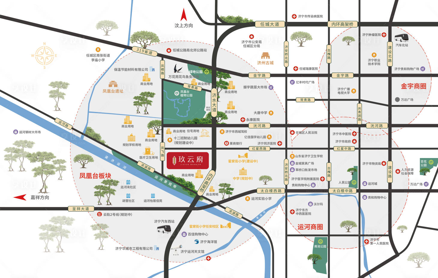 源文件下载【享设计】搜索编号：22180008877855995【区位图设计】