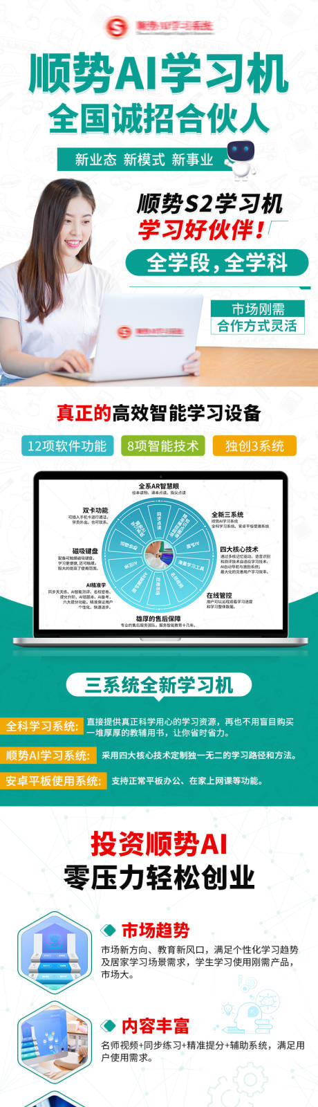 源文件下载【AI学习机全国诚招合伙人海报】编号：44050009124825214