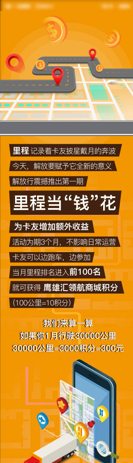 编号：20220311202429393【享设计】源文件下载-里程当钱花跑车赢大奖长图文