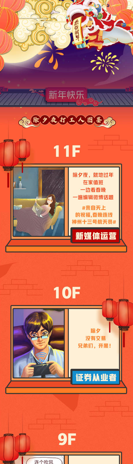 源文件下载【除夕爬楼创意长图海报】编号：51740009063723826