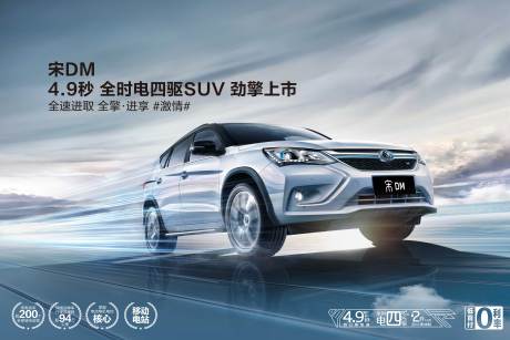 源文件下载【新车上市全速进取全时电动四驱主视觉】编号：80900009021709740