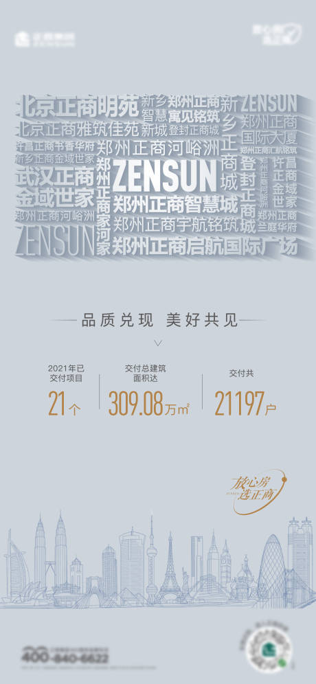 源文件下载【地产交付项目立体字创意版式海报】编号：20220305144915826