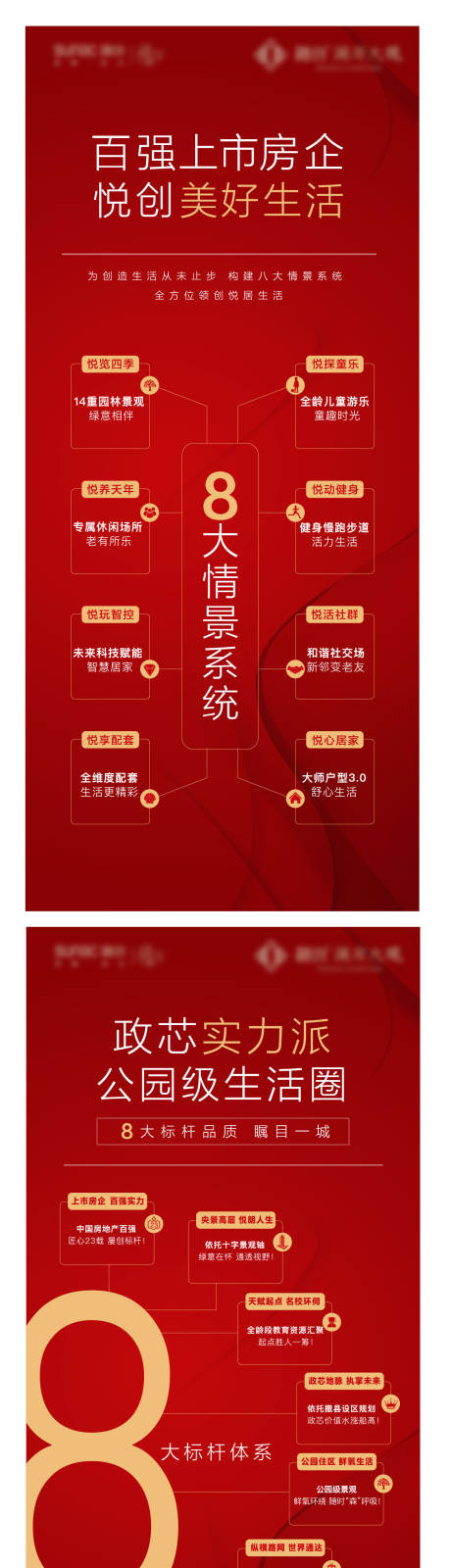 源文件下载【享设计】搜索编号：85920009130005309【红色地产8大理由海报】