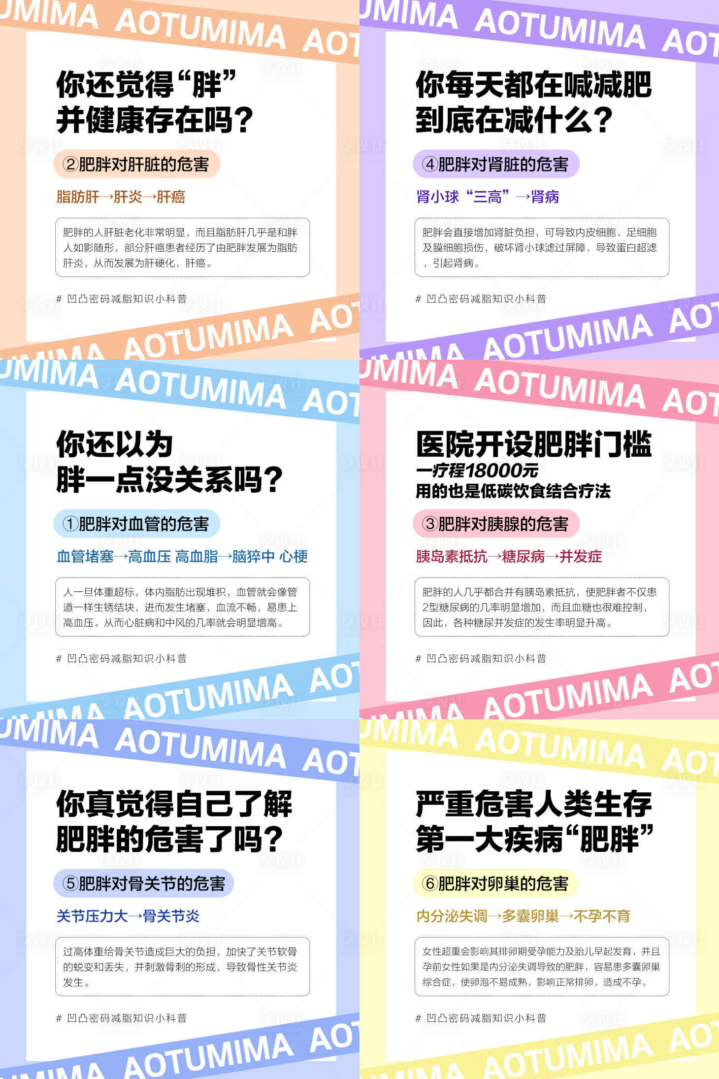 源文件下載【享設(shè)計(jì)】搜索編號(hào)：75260008721089632【微商減肥產(chǎn)品功效宣傳系列圖肥胖的危害】