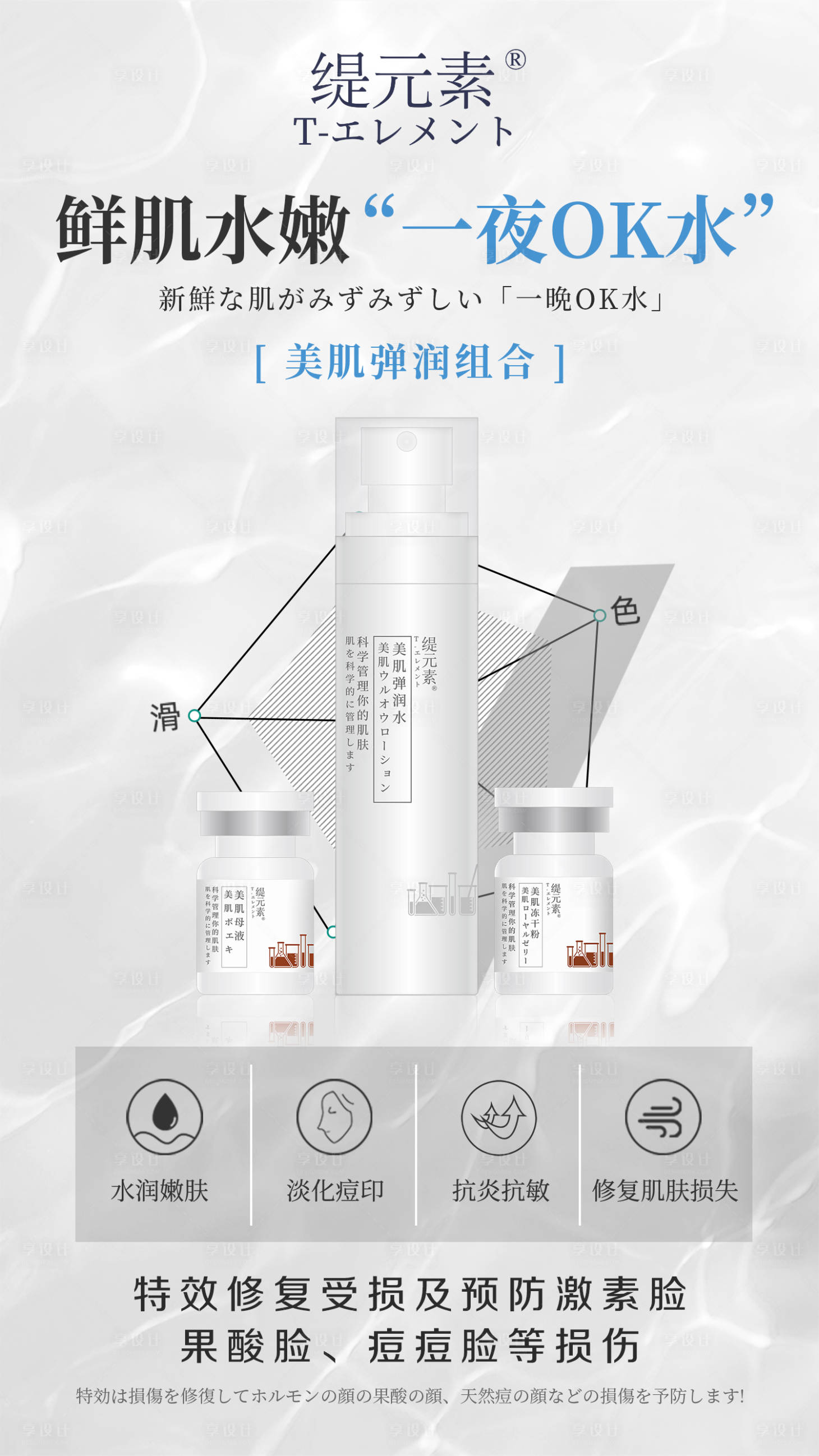 源文件下載【享設計】搜索編號：63130008658391085【護膚品補水宣傳海報】
