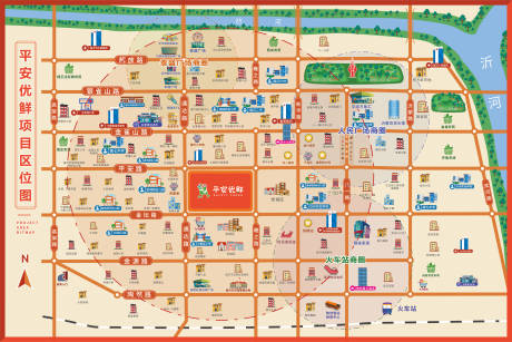 源文件下载【商业项目区位图】编号：26840008680959166