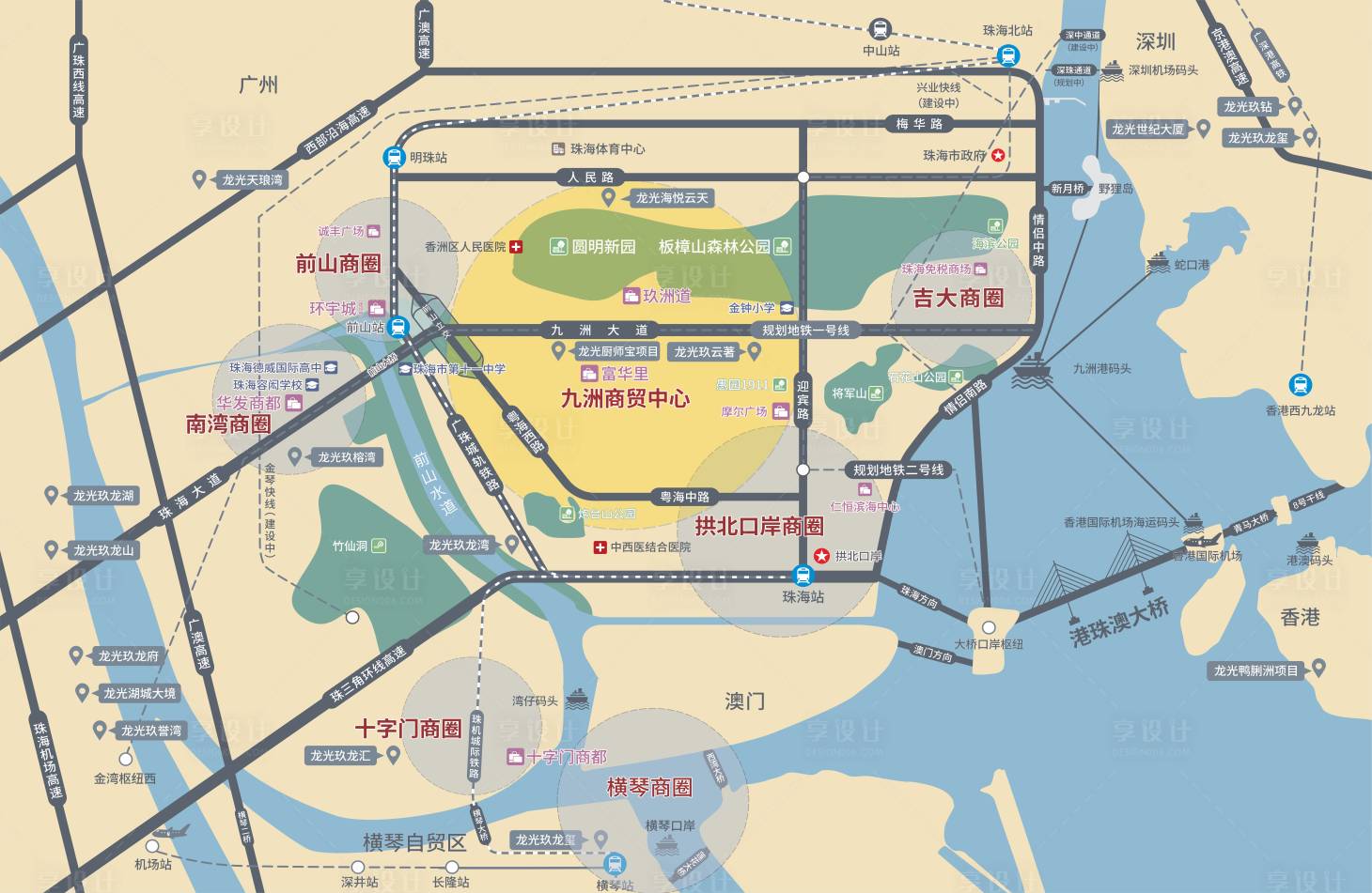 源文件下载【享设计】搜索编号：54850008897022043【房地产区位图】