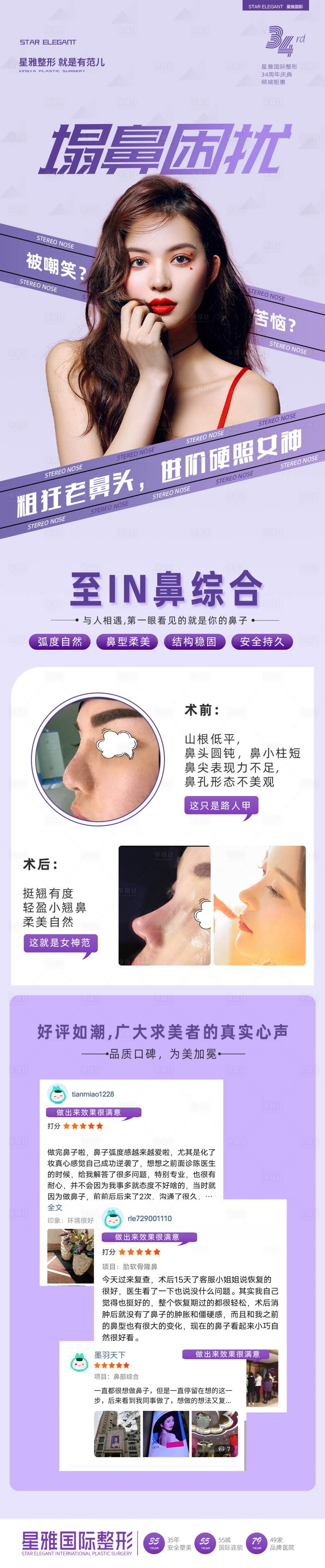 源文件下载【医美整形鼻综合创意海报】编号：40980009189841387