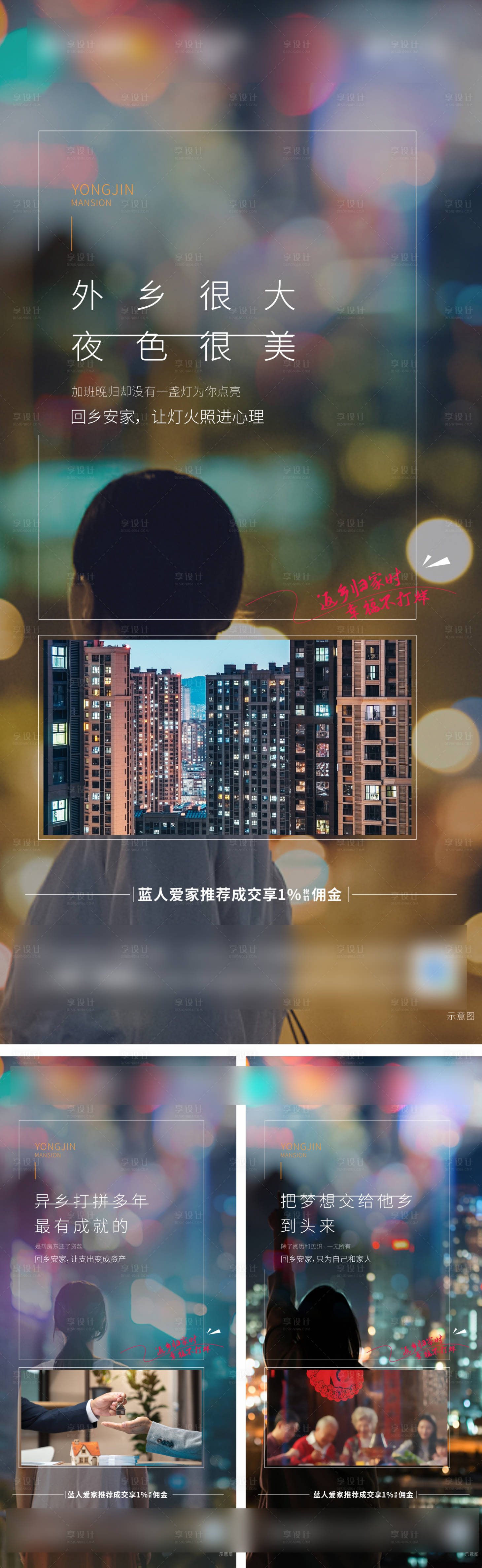 源文件下载【返乡置业痛点系列海报】编号：81490009175945951