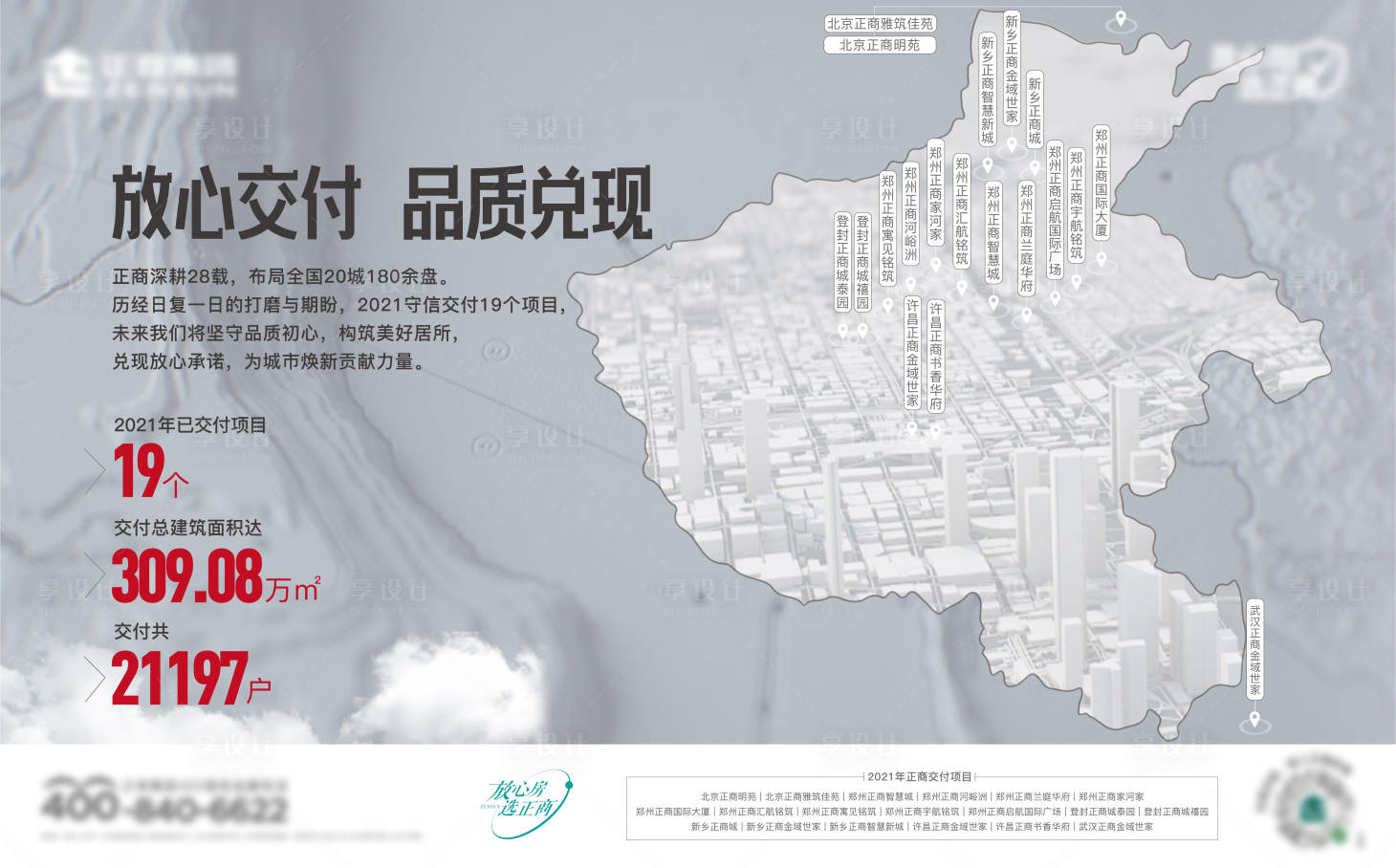 源文件下载【享设计】搜索编号：92290008862397752【地产白色交付背景板】