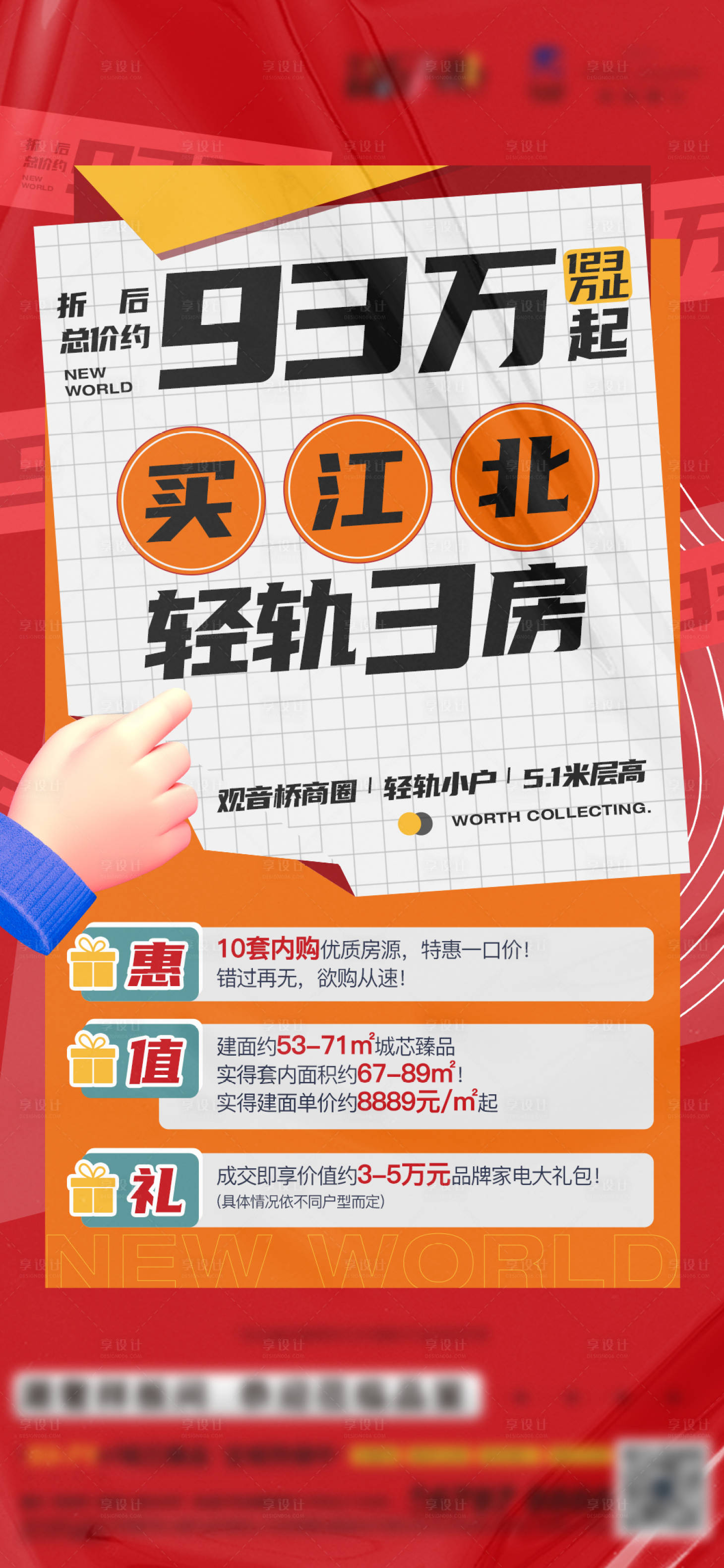 源文件下载【享设计】搜索编号：32210009070567907【地产红色热销分销投资海报】