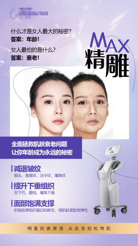 源文件下載【醫(yī)美7D聚拉提抗衰海報】編號：18230008759219884