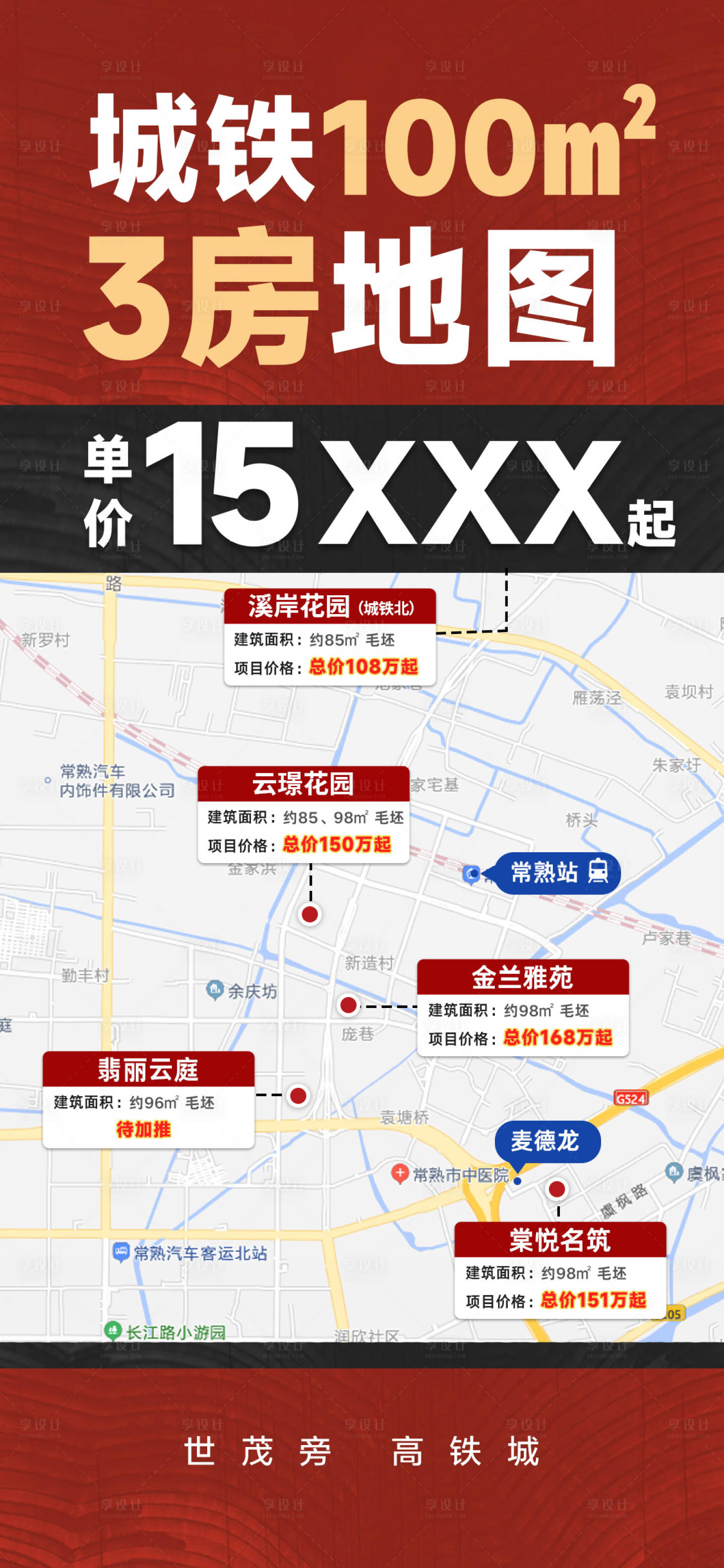 源文件下載【享設計】搜索編號：63900009224659499【城鐵3房海報】