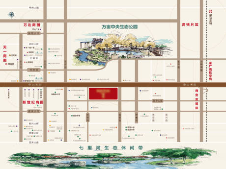 源文件下載【地產(chǎn)區(qū)位圖廣告展板】編號：82280009028941285