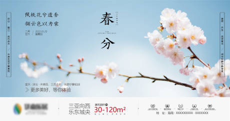 源文件下载【地产春分节气横版海报】编号：46020008860908538