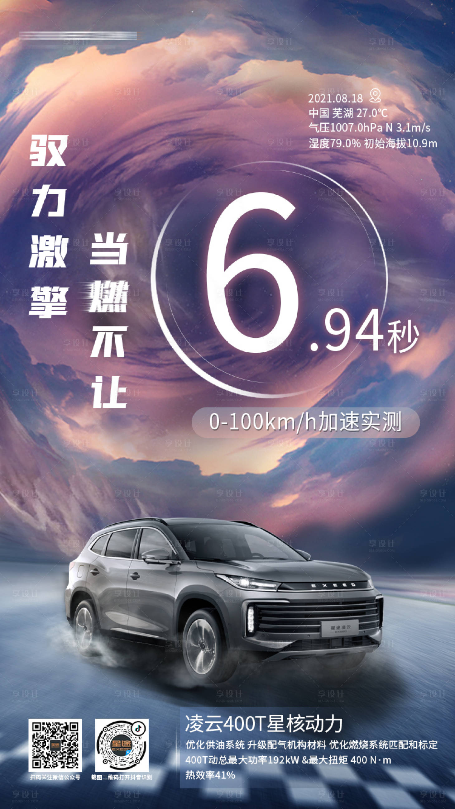 源文件下载【享设计】搜索编号：46340009018374295【汽车成绩简约海报】