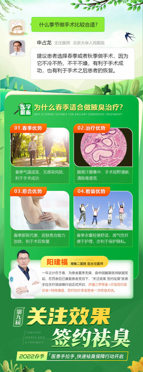 医疗腋臭治疗活动海报