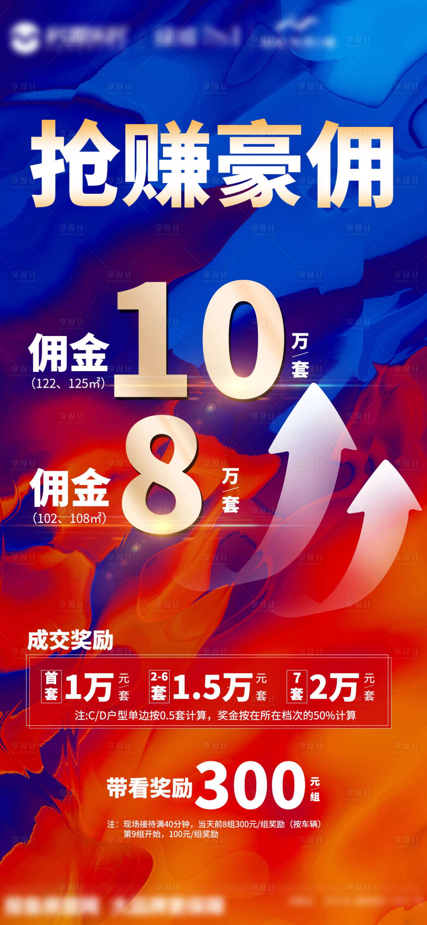 源文件下载【享设计】搜索编号：95040008839233618【地产热销大字报佣金点位图】