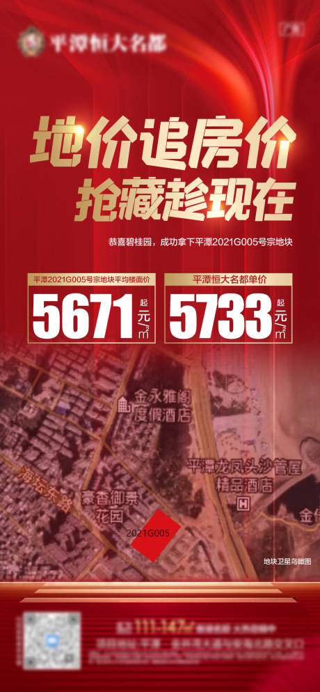 源文件下载【地产土拍单图红色背景】编号：37340009148157472