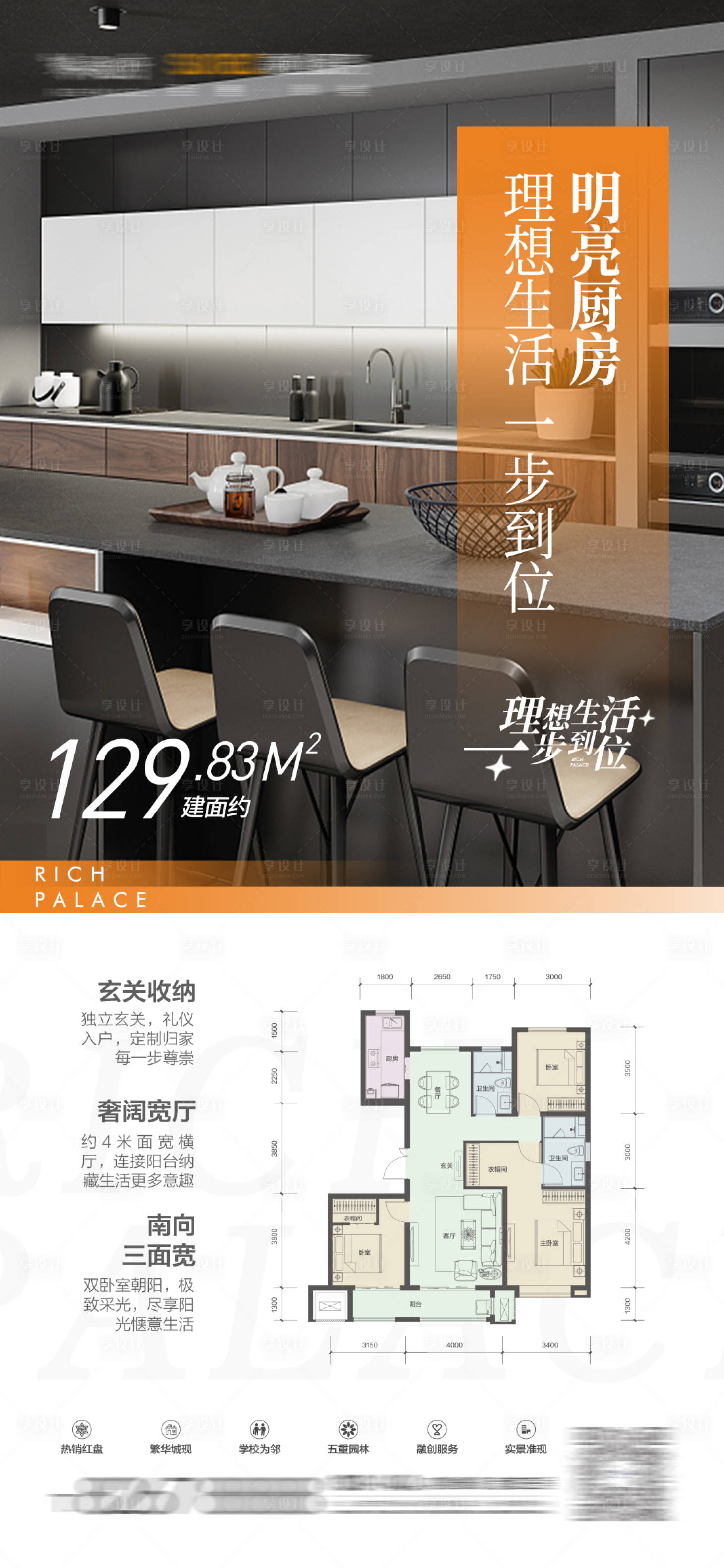 源文件下载【地产户型厨房海报】编号：36170009098557151
