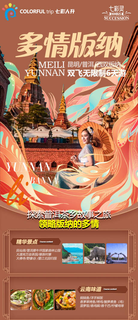 源文件下載【西雙版納旅游海報】編號：18550008689399879