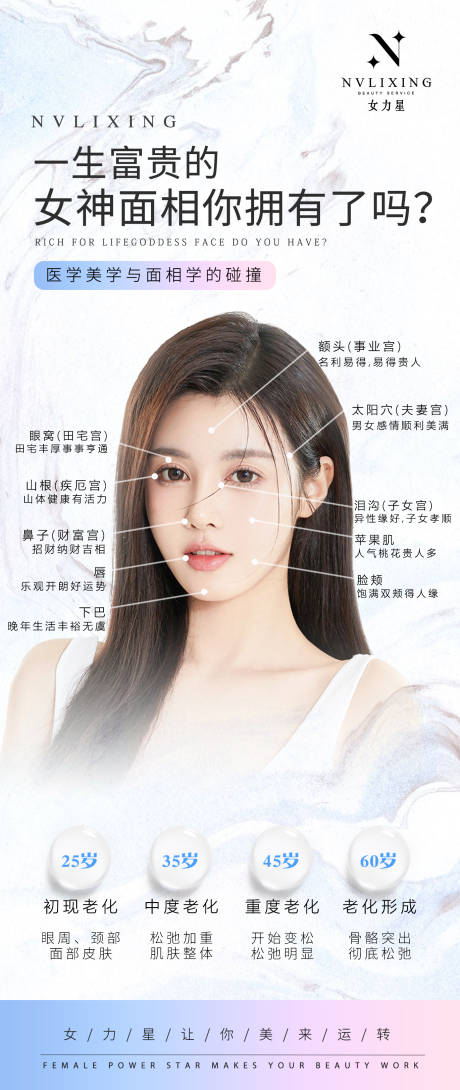 源文件下载【享设计】搜索编号：40760008958178711【医美面相美学科普肌龄简约海报】