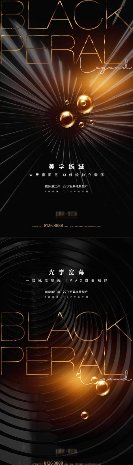 地产黑金形象海报