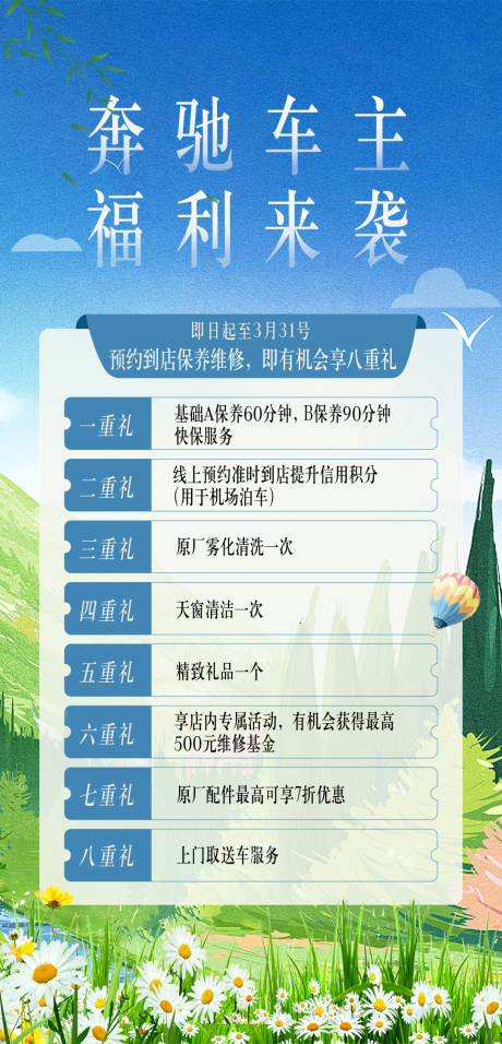源文件下載【享設(shè)計】搜索編號：22550009017493416【春天汽車八重禮海報】
