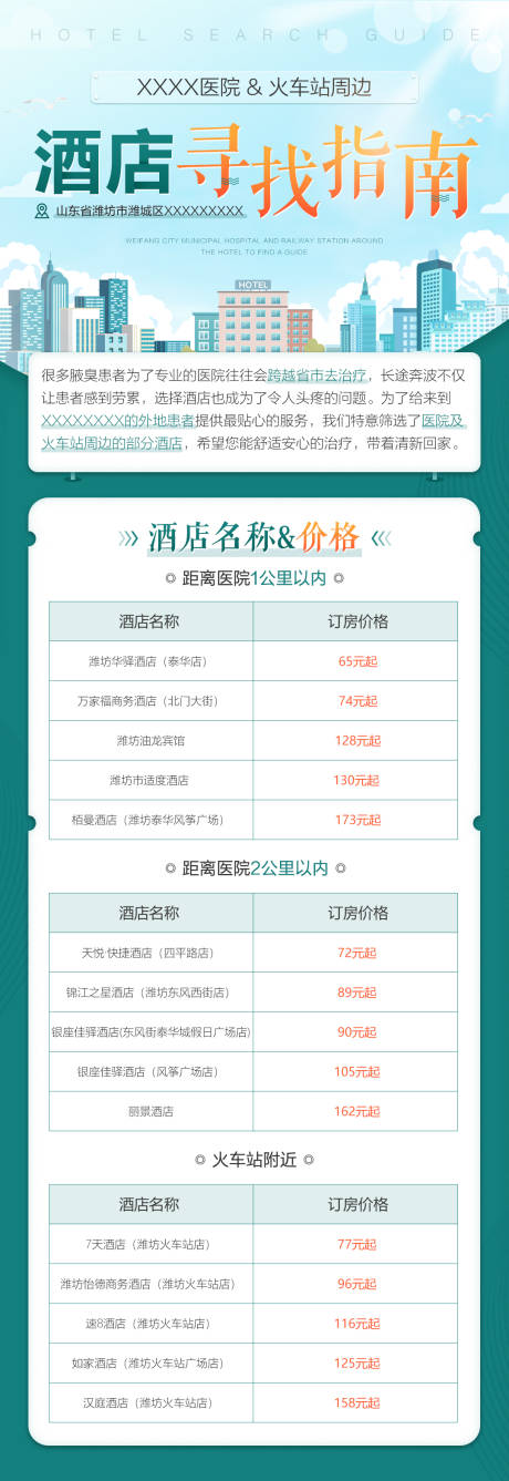 源文件下载【酒店寻找指南长图海报】编号：20220307171550006