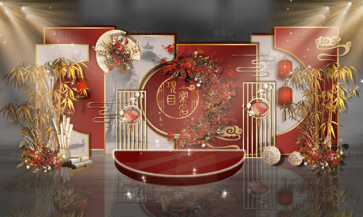 源文件下载【房地产新中式美陈打卡DP点】编号：20270008994108304