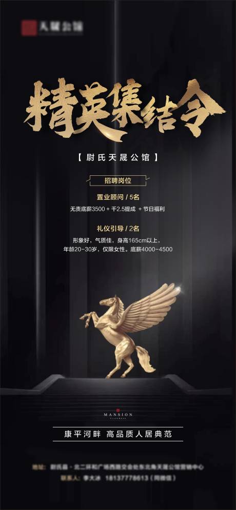 源文件下載【黑金招聘海報】編號：15780009162428639