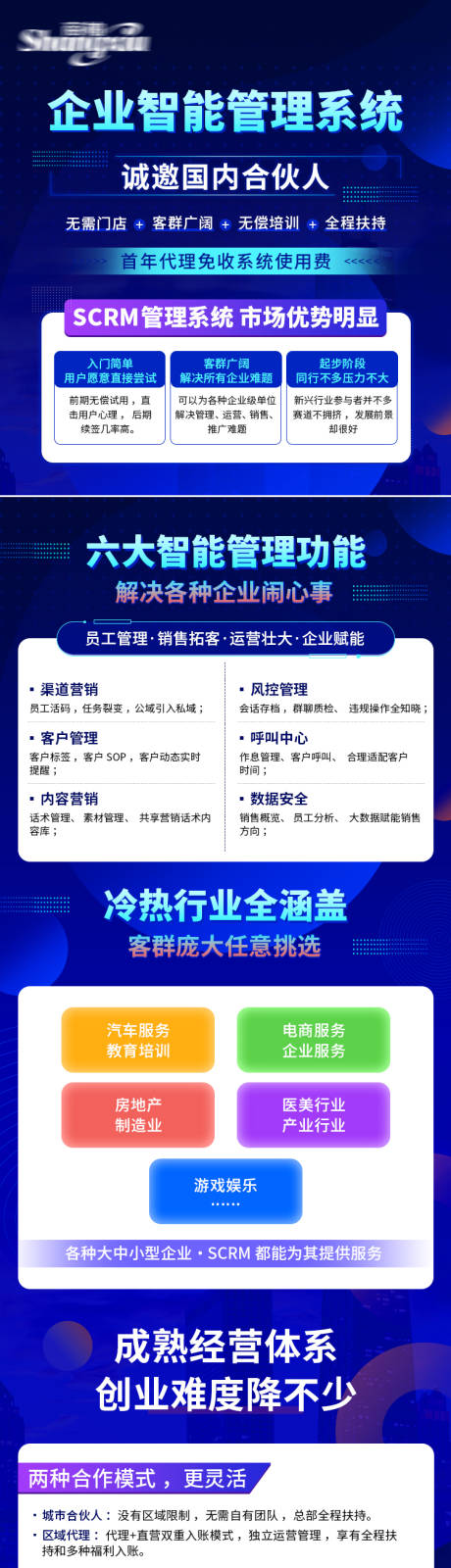 源文件下载【企业智能管理系统长图海报 】编号：10240009037915229