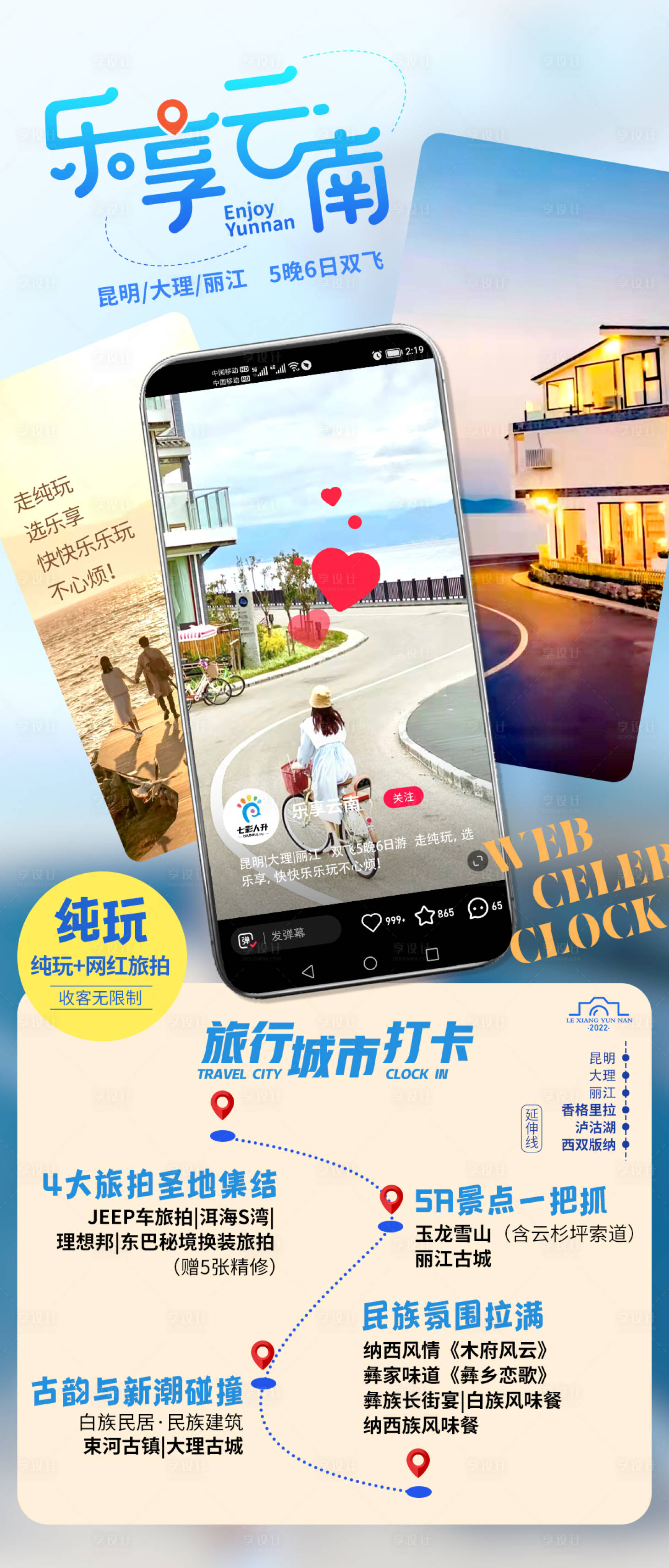 源文件下載【享設計】搜索編號：36510008834031476【云南旅游海報網紅版】