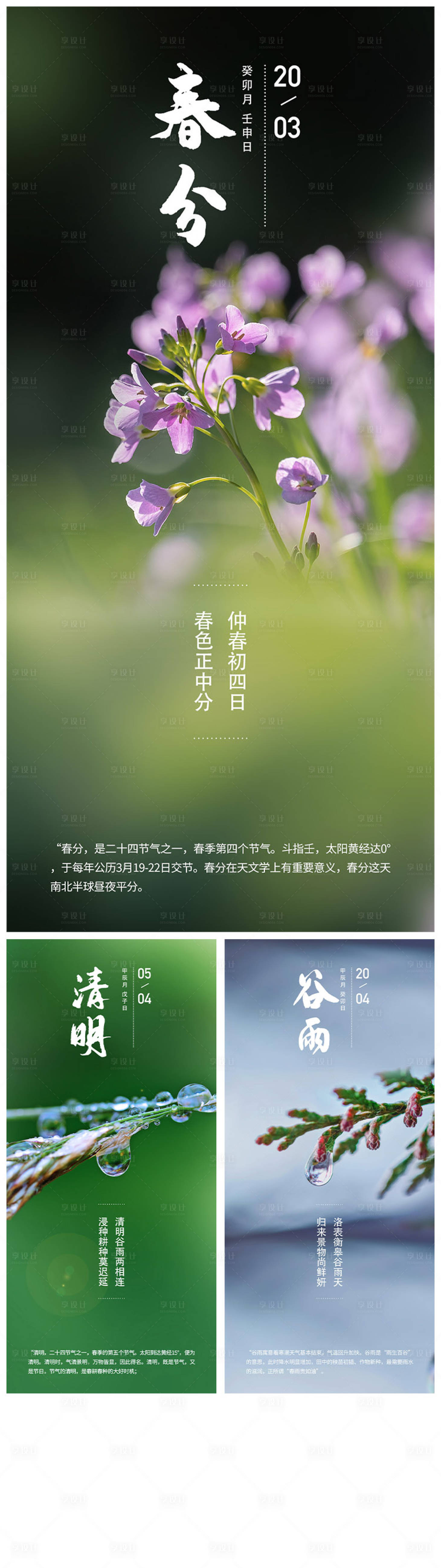 源文件下载【春分清明谷雨系列海报】编号：12880009119461933