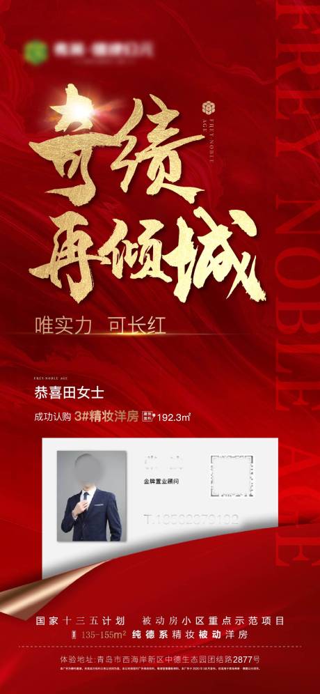 源文件下载【置业顾问喜报模板】编号：20220313212510573