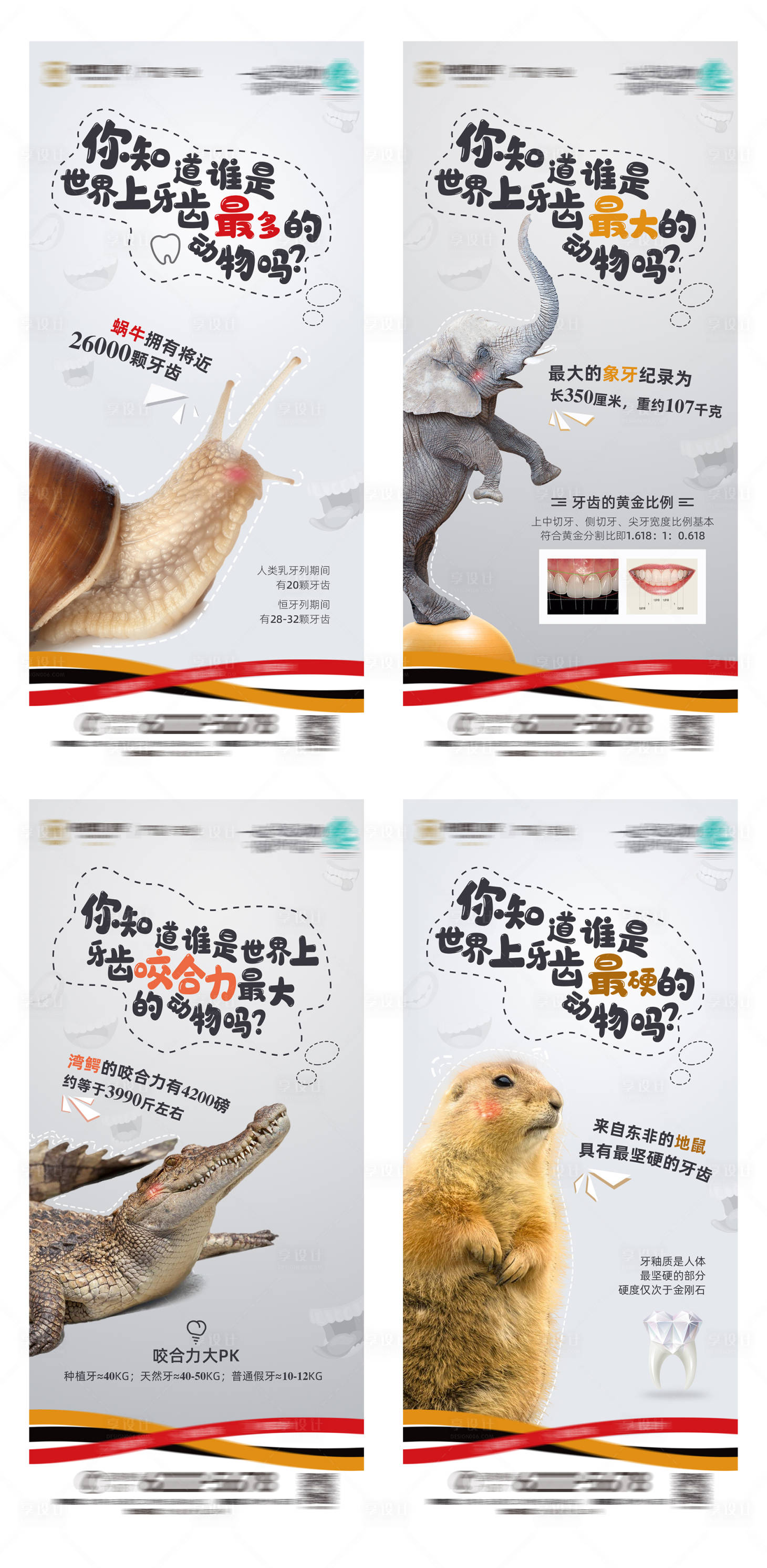 源文件下载【享设计】搜索编号：35330009482991126【神奇动物的牙齿组图】