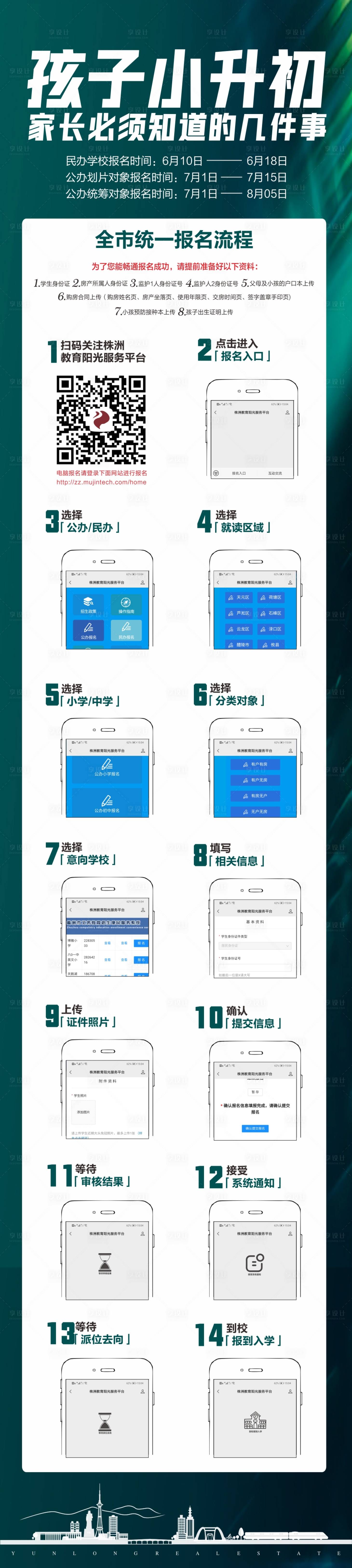 源文件下載【享設計】搜索編號：52620009409608917【開學報名流程圖】