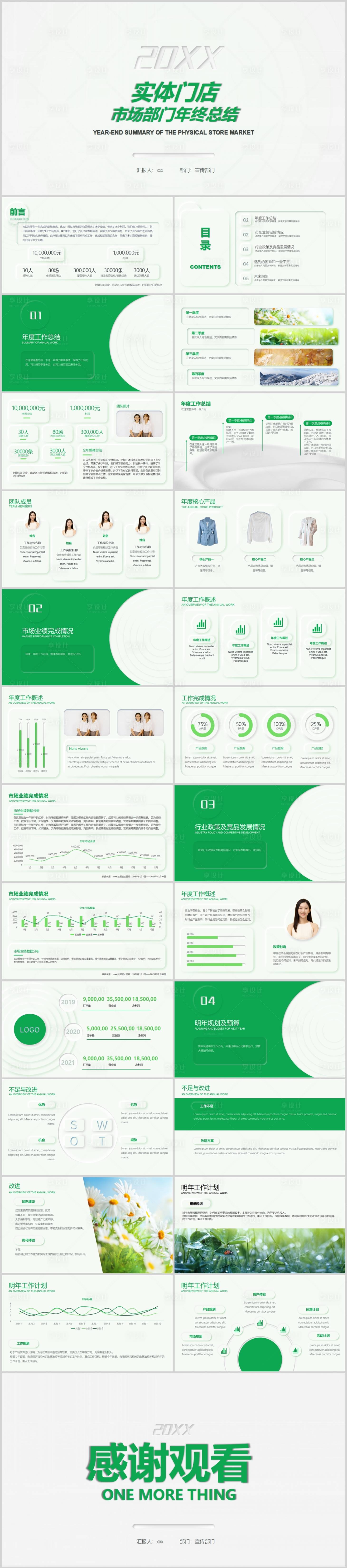 源文件下载【绿色通用新拟态年终总结PPT】编号：67980009249458169