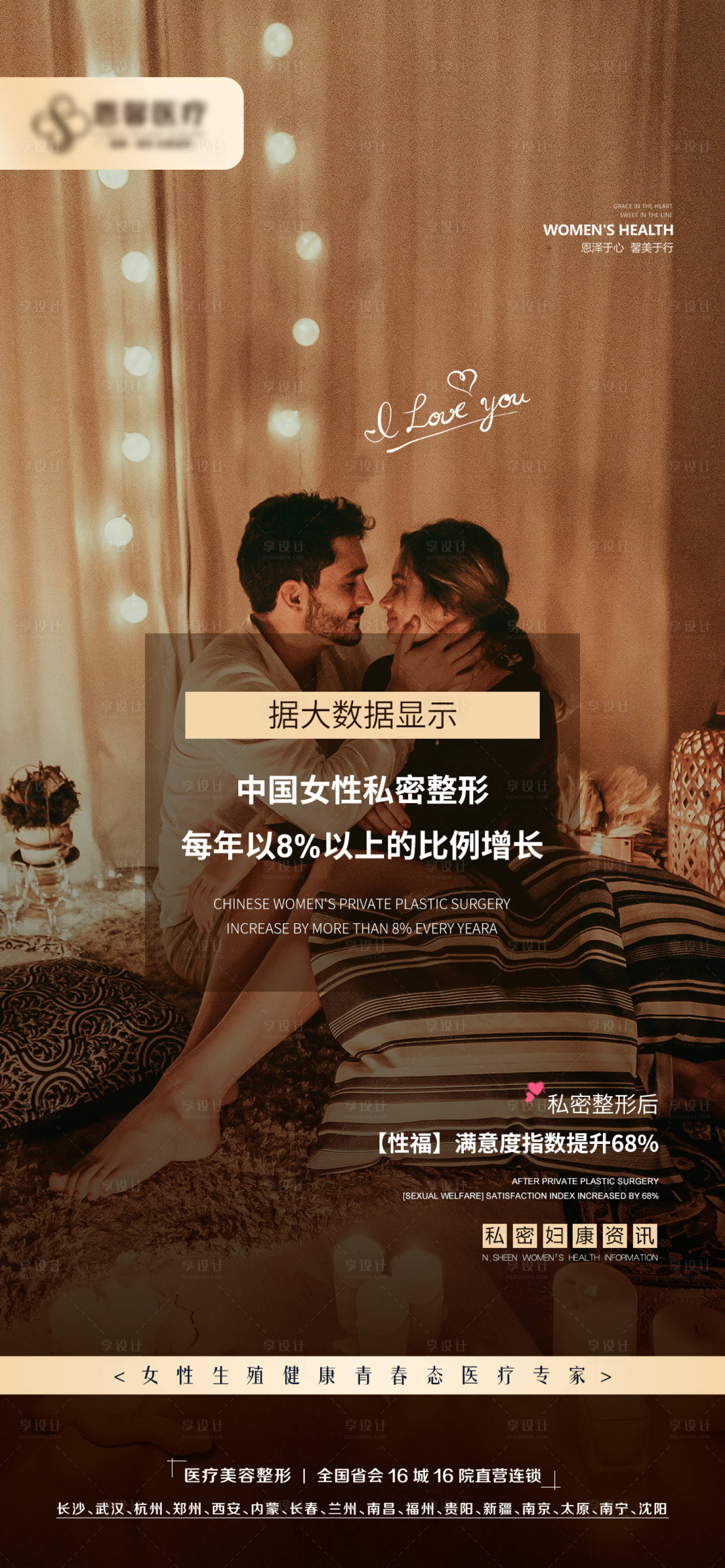 源文件下載【享設計】搜索編號：83760009711103847【私密整形數據增長海報】