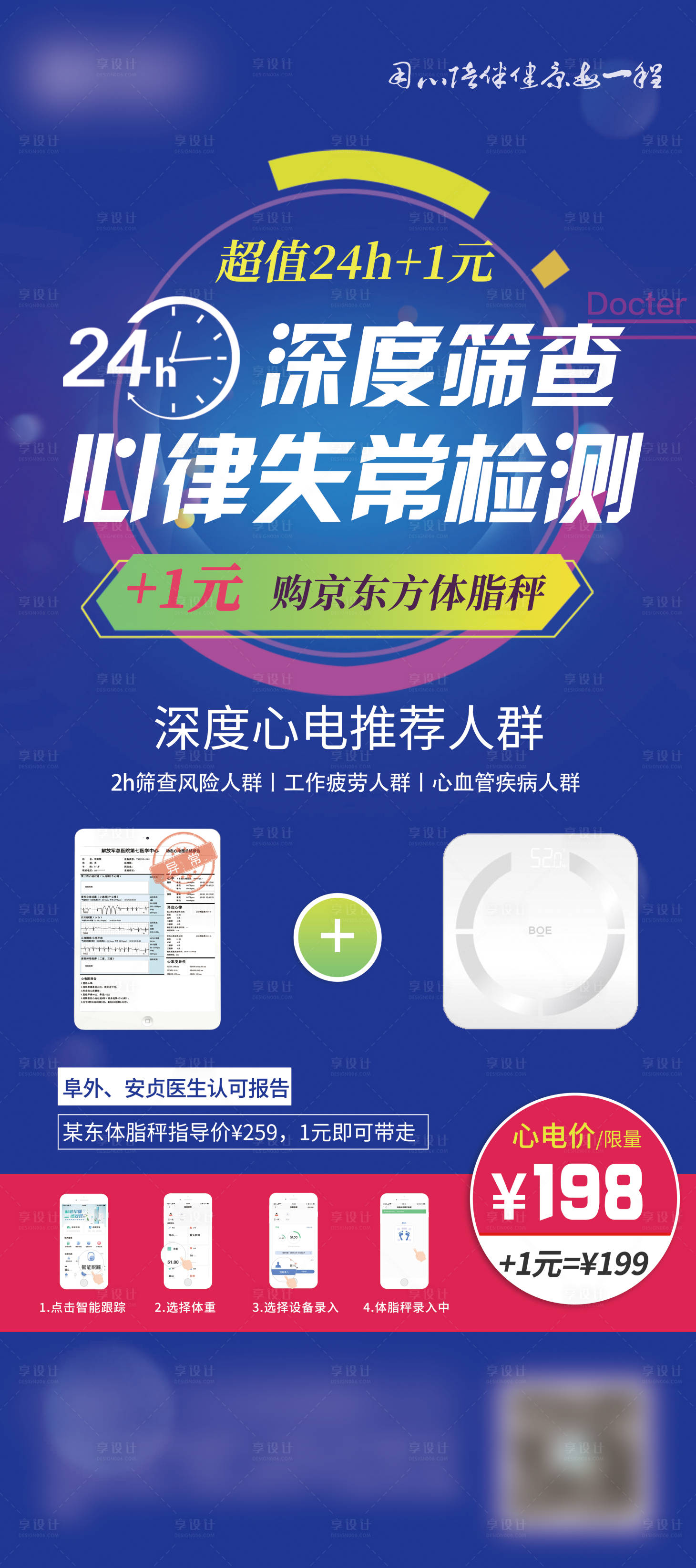 源文件下载【享设计】搜索编号：61720009325063131【深度筛查心律展架】