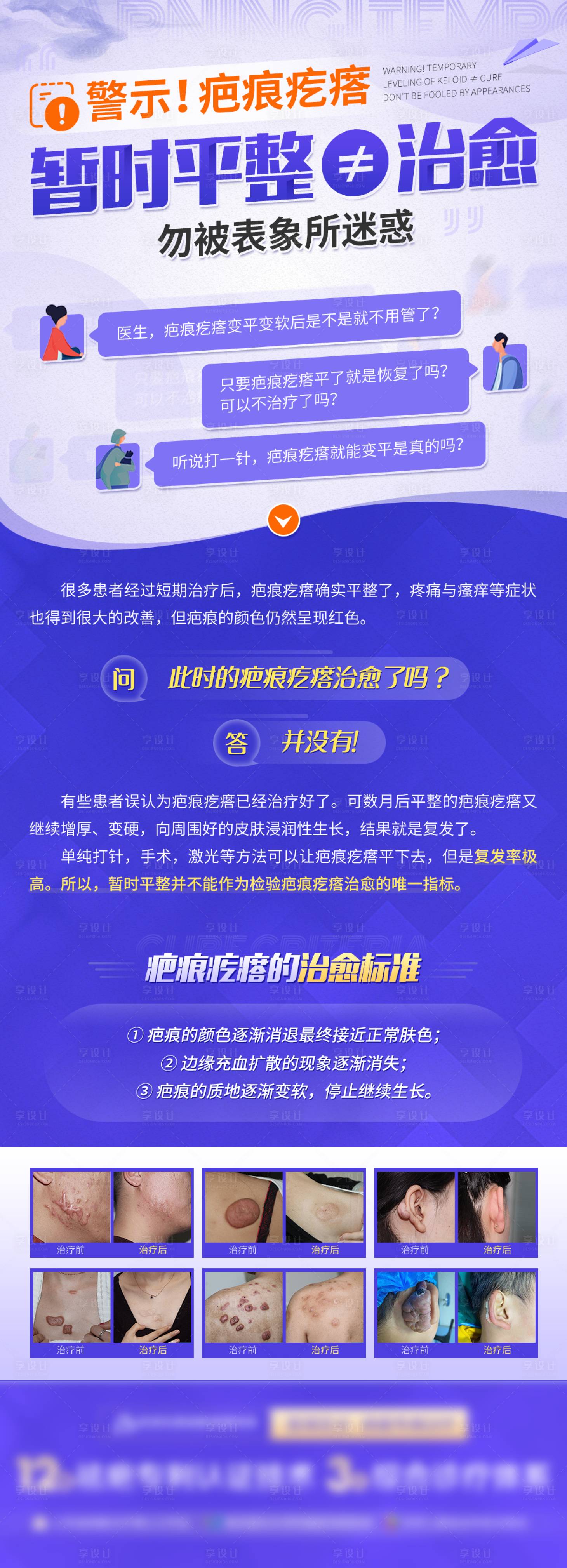 源文件下載【享設計】搜索編號：78720009244655764【醫療海報 疤痕疙瘩暫時平整≠治愈】